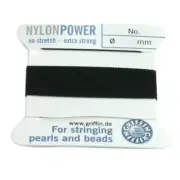 Black Griffin Nylon Bead Stringing Cord #8