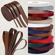 Faux Leather Strap Binding Ribbon Trim Double Sided Thick Trimming Flat Tape Cord in 15 Colors Strong Upholstery Strips 10mm 20mm 30mm 50mm. [White #102, 50mm - 10 Meters]