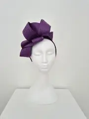Miss Samantha. Womens loop headband fascinator in Purple Grape