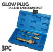 3PC Glow plug Puller & Reamer Kit Tool Garage Auto Laser Diesel Tools