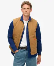 Surplus Workwear Vest | Denim Co Tobacco Brown