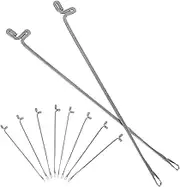 Angoily 10Pcs Beading Needles Durable Metal Craft Needles for Bead Bracelet Making Hook Design for Easy Threading for Jewelry Making and DIY Projects