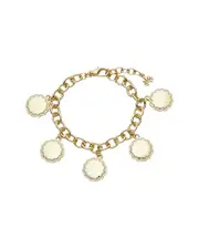 Trina Turk Plated Scalloped Coin Charm Bracelet