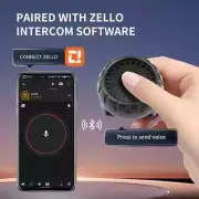 Bluetooth PTT Walkie Talkie Control Button For ZELLO Wireless Microphone Speaker