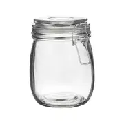 Argon Tableware Glass Storage Jar with Airtight Clip Lid - 750ml
