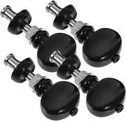 UPKOCH 4pcs String Tuning Pegs Set for Ukulele Friction Tuners with Plastic Button Black Chromium Precision Key Tuners for Easy String Versatile for Various Instruments