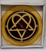 Heartagram Gold 7" Novelty Wall/Desk Clock Brand New