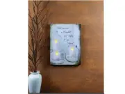 Radiance Lighted Seashell Jar Candle Flickering Canvas~Starfish~Beach -w timer