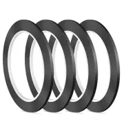 4PCS Whiteboard Tape, Black Pinstripe Tape, 3 mm Width Pin Striping Tape,7327