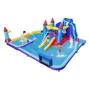 Costway Inflatable Water Slide Jumping Castle Outdoor Water Park 2 Slides Bounce House No Blower
