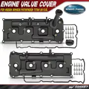 2x Engine Valve Cover with Gasket & Bolts & Cap for Nissan Armada Left & Right