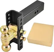 Trailer Hitch Trailer Hitch Lock Adjustable 2 Inch Trailer Hitch Double Ball Drop Receiver Multi Hole Arm