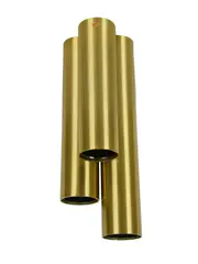 MFL By Masson Trivium 3 Light Flush Mount in Brass