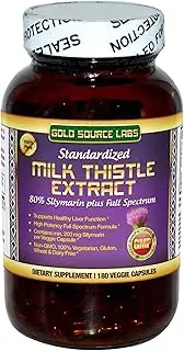 Pure Milk Thistle Extract, 80% Silymarin and Organic Milk Thistle Seed, 180 Veggie Capsules (450 mg), Standardized Complex, Natural Liver Health Supplement, Immune Boost, Detox and Cleanse