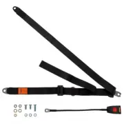 Front Static Seat Belt For Isuzu Elf 25 - 1975-1990 Black