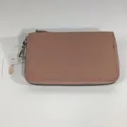 Charlotte Russe Zip Around Wallet Wristlet Clutch Pale Pink Silver Hardware