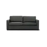 Camden Sofa Lounge Queen Upholstered Fabric Bed Futon Couch With Memory Mattress - Charcoal