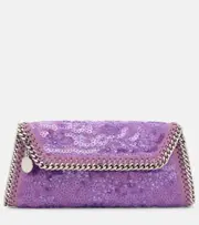 [Stella McCartney] Stella McCartney Falabella sequined clutch One Size purple