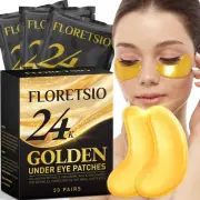 Under Eye Patches for Dark Circles 24K Gold Collagen Eye Mask for Puffy Eyes ...