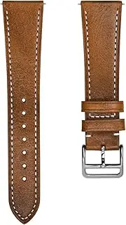 [WatchGecko] Brixham Genuine Leather Watch Strap - Perfect for Slim Dress Watches - Vibrant Colours - Contemporary Design - Quick-Release Spring Bars for Easy Strap Changes