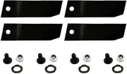 ABOVE LAND LB 4Pcs Blades & Bolts Set for 28-34" Greenfield Mowers GT2139 GT2104 GT104 1987-2022 Evolution & Tractor Mk 11 Models