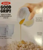 OXO Good Grips 3 Piece Squeeze & Pour Silicone Measuring Cup Set