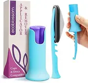Ecoblossom Menstrual Cup & Disc Applicator Tool - Comfortable & Easy Insertion & Removal - Compatible with Most Period Cups and Discs (Teal)