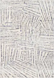 Pulse Ferraro Ivory & Blue Geometric Rug