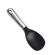 Kitchen Stainless Steel Thickened Long Handle Silicone Rice Spoon Non-slip Restaurant Rice Spoon