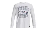 Under Armour Mens Run Like An Animal Long-Sleeved Warm Up Top (White) (S)