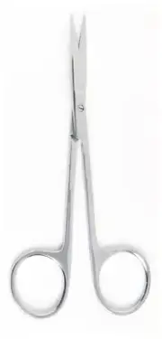 24 IRIS Scissors, 4.1/2", Straight, Sharp Points, Single Use, Stainless