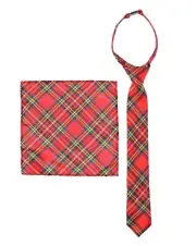 NEW Wonder Nation Boys Plaid Tie and Pocket Square Set / Easter / Wedding