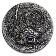 2020 Niue AZTEC Dragon 2 oz Silver Antique Coin