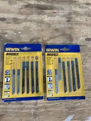 Lot 10 Irwin Jigsaw Blades Hardwood Wood Plastic Metal