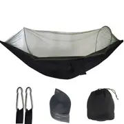 GGP Black Automatic Pop Up Mosquito Net Hammock 200Kg Load Capacity, Lightweight Outdoor Camping Gear With Quick Setup And Durable Design