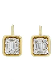 Mindi Mond Clarity Framed Diamond Drop Earrings in 18K Yellow Gold at Nordstrom One Size