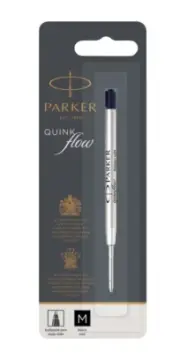 New 2 x Genuine Black Parker BallPen Refill Medium 1.0 mm Ballpoint