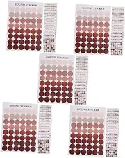 Gadpiparty 5sets 12 Sheets Portable Stickers Decorative Scrapbook Accessory Envelop Stickers for Present Wrapping DIY Crafts Baking Bags and Invitations 12sheets*5