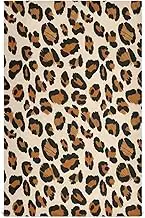 RPLIFE Leopard Print Beige Kitchen Towels and Dishcloths Sets, 28x18 Inches Absorbent Printed Hand Towels, Set of 6
