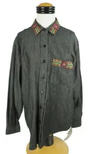 NWTS Vintage Pendleton Knockabouts Southwestern Aztec Tribal Denim Shirt 10