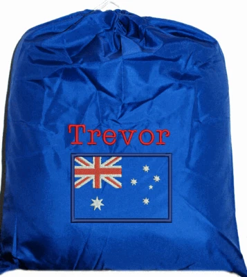 Shop Book / Library Bag | Tote | Swim Bag | Travel | Aussie Flag | 1st Name FREE