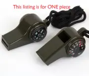 Emergency Survival Whistle Camping Hiking Whistle Compass Thermometer Whistle