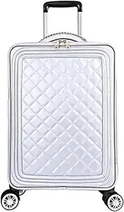 [Ｗoowayo] Carry On Luggages Suitcase Travel Suitcase Waterproof Luggage Suitcase Lozenge Case Silent Wheel Loading Case Luggage Suitcases (White 24inch)