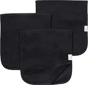 Baby Burp Cloth Large 21''x10'' Size Premium Absorbent Triple Layer 3 Pack Gift Set"Black Basics" by Copper Pearl