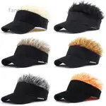 HAIR VISOR CAP WITH FLAIR SPIKED HAIR ADJUSTABLE BASEBALL HA