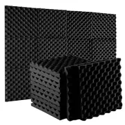 Sound Proof Acoustic Foam Panels: Soundproof Absorbing Foam 12pcs Oval Black