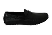 Dolce & Gabbana Exquisite Black Lizard Leather Loafers