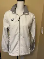 NEW Arena Junior Size XXL (14-15) White-Gray Warm Up Zipper Jacket