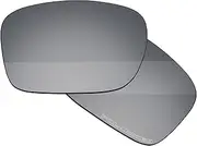 [Boldbright] Replacement Lenses Compatible with Oakley Big Taco OO9173 Sunglasses - Silver Titanium