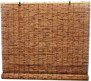 Bamboo Roller Blinds with Lifter, Hand-Woven Natural Reed Curtains, Roman Blinds, Vintage Decoration Blind Sun Shade,Waterproof and Dustproof,for Outdoor Indoor(W110xH200cm/43x79in)